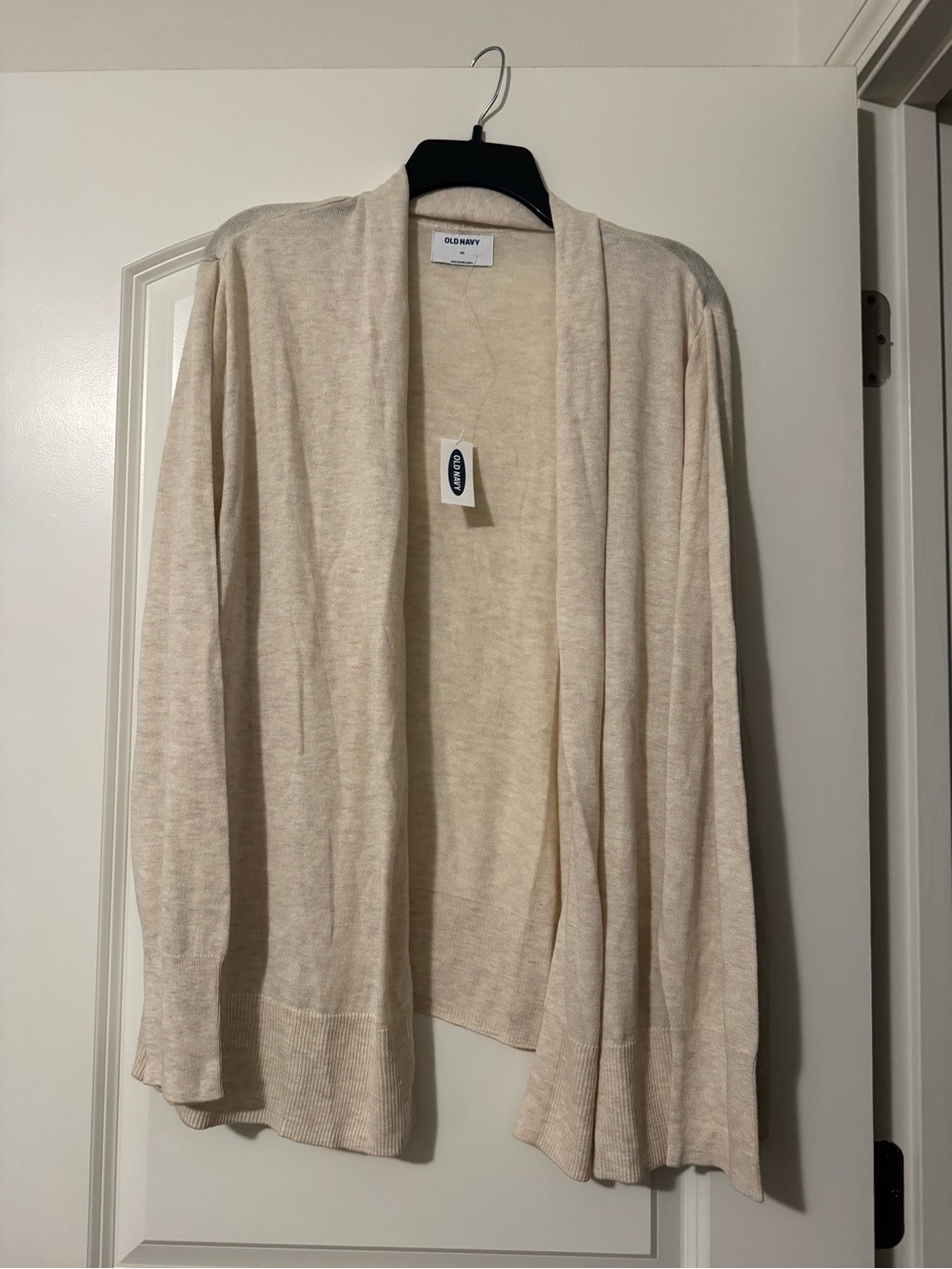 Old Navy Women's Light Cream Open-Front Cardigan